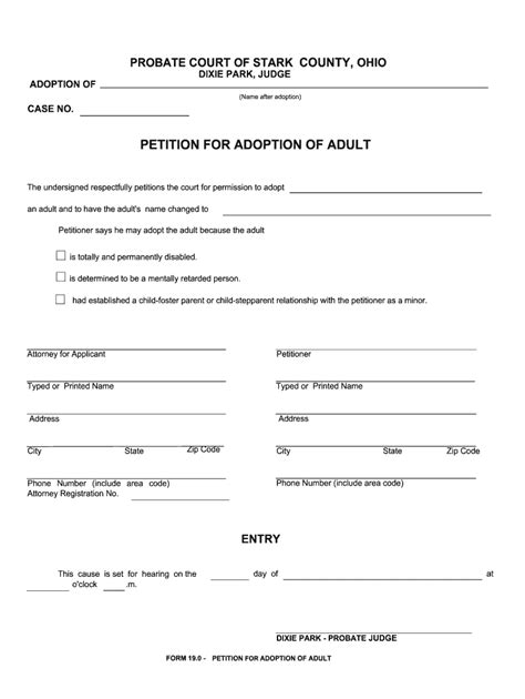 Free Printable Adoption Forms